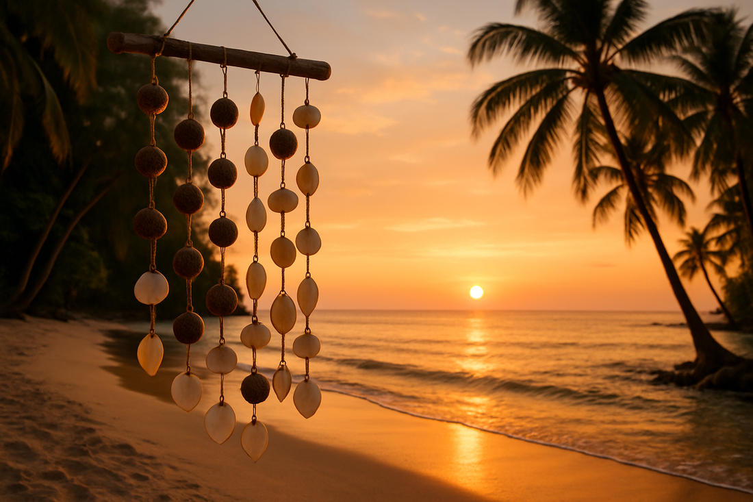 Twilight Harmonies: Enhancing Sunset Views with Natural Wind Chimes