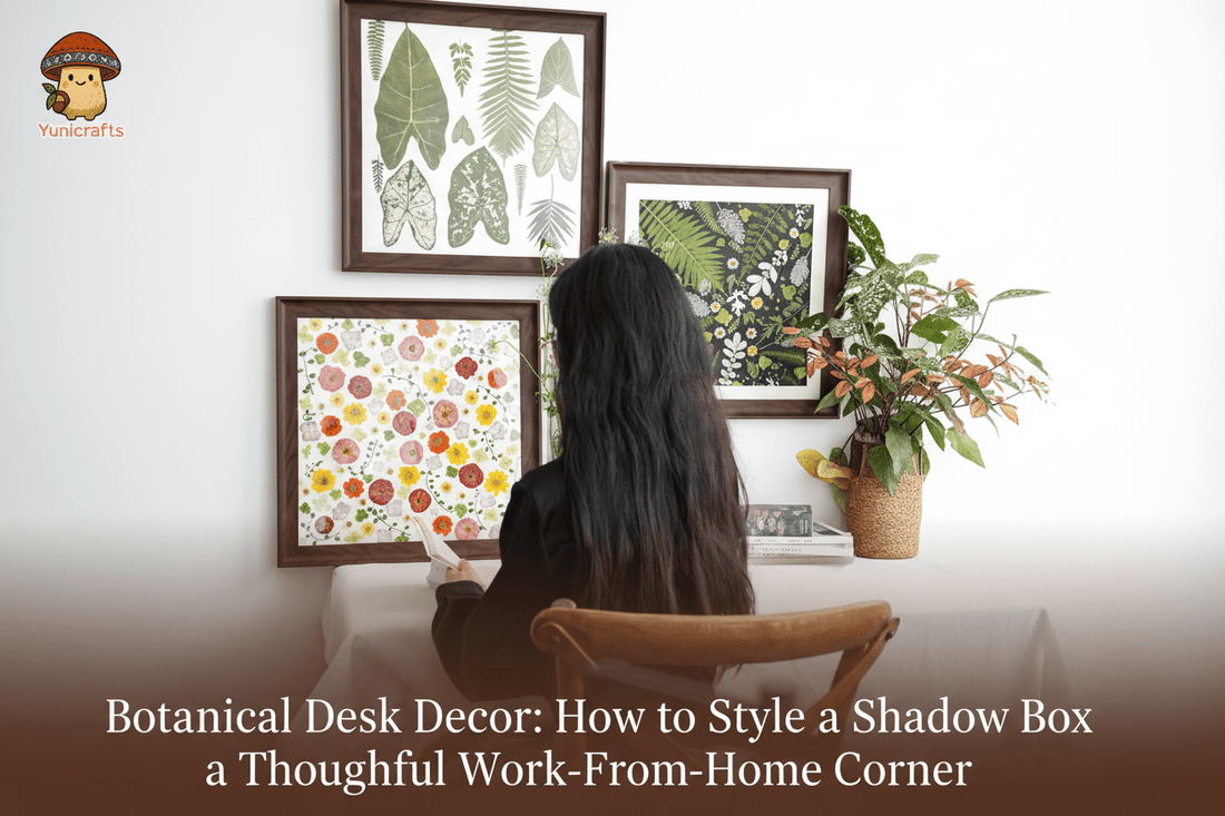 Botanical Desk Decor: How to Style a Shadow Box for a Thoughtful Work-From-Home Corner - Yunicrafts
