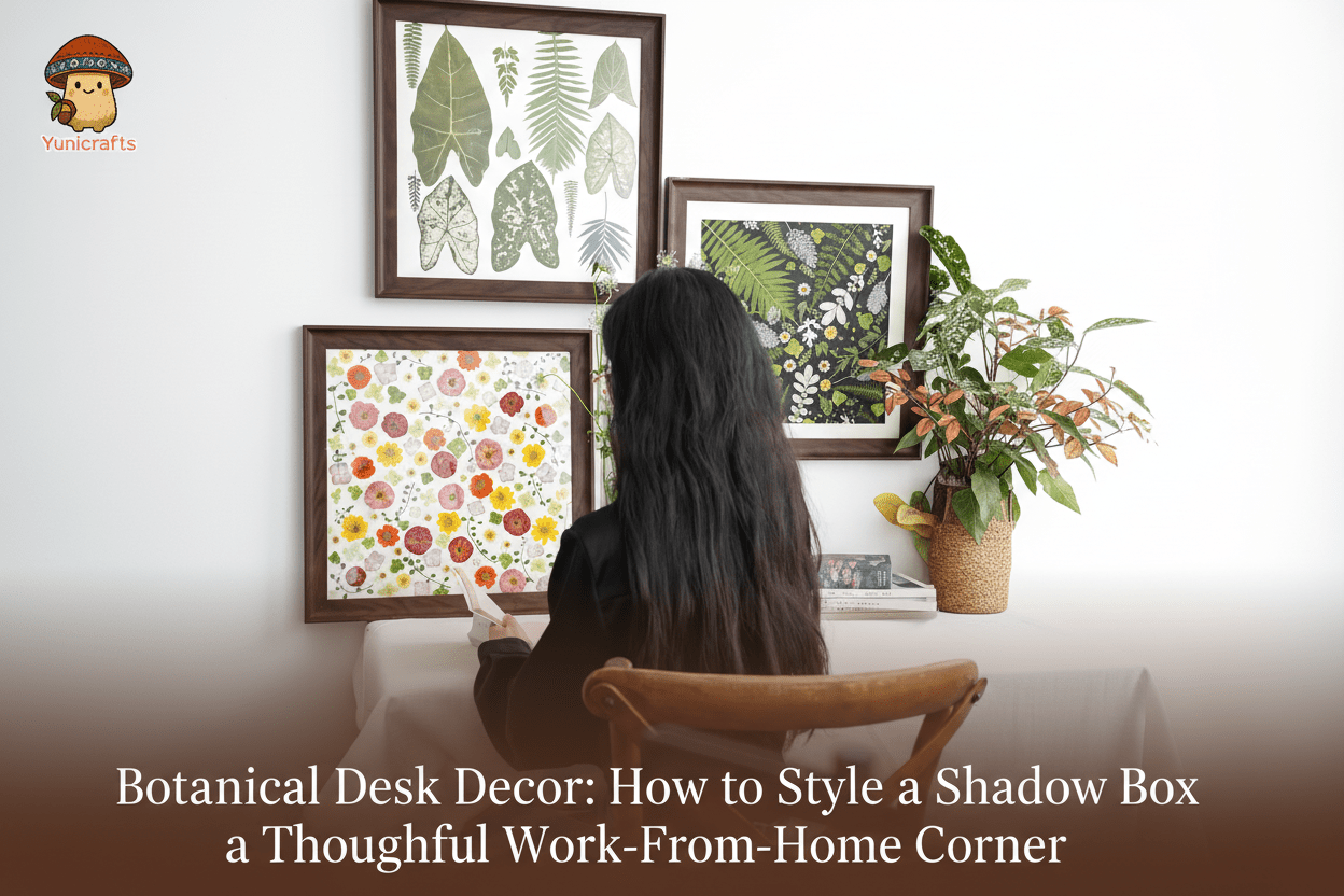 Botanical Desk Decor: How to Style a Shadow Box for a Thoughtful Work-From-Home Corner - Yunicrafts
