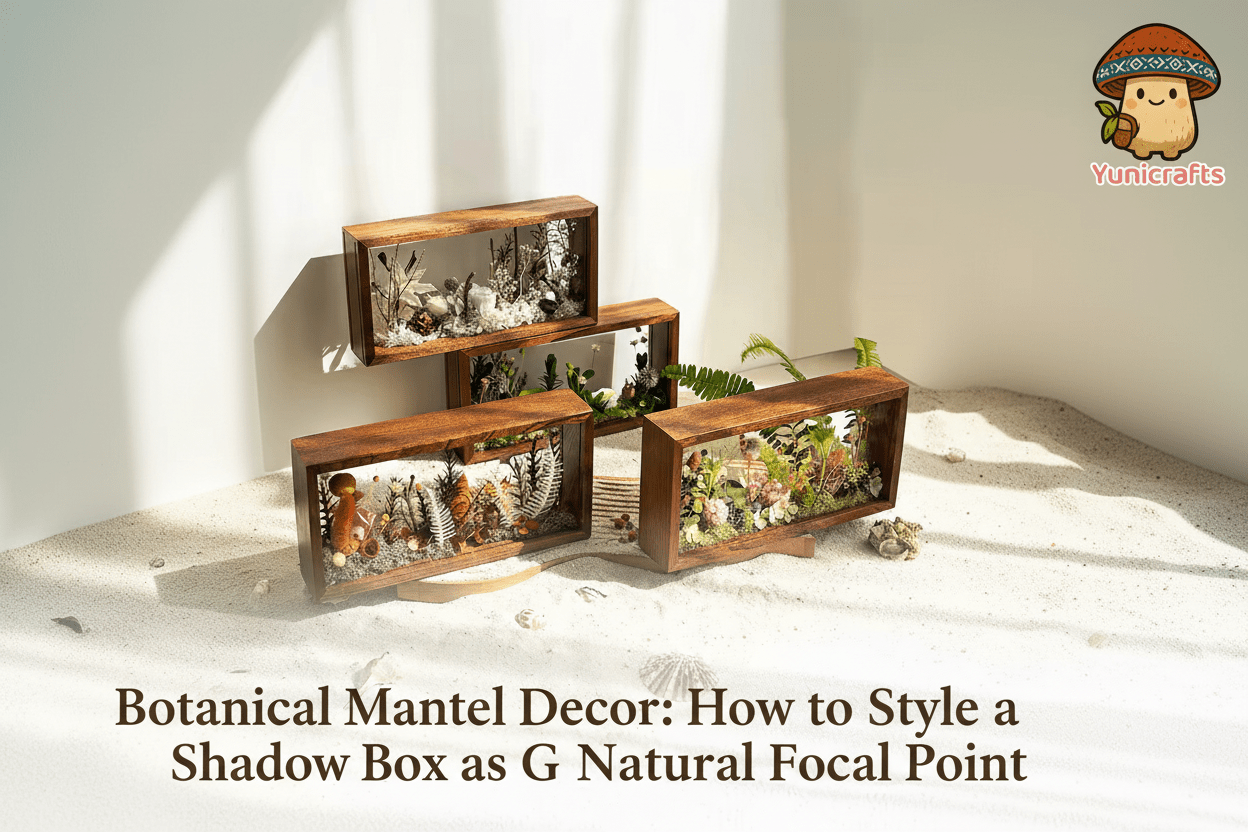 Botanical Mantel Decor: How to Style a Shadow Box as a Natural Focal Point - Yunicrafts
