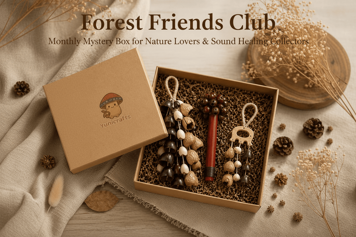 Forest Friends Club: Monthly Mystery Box for Nature Lovers & Sound Healing Collectors - Yunicrafts