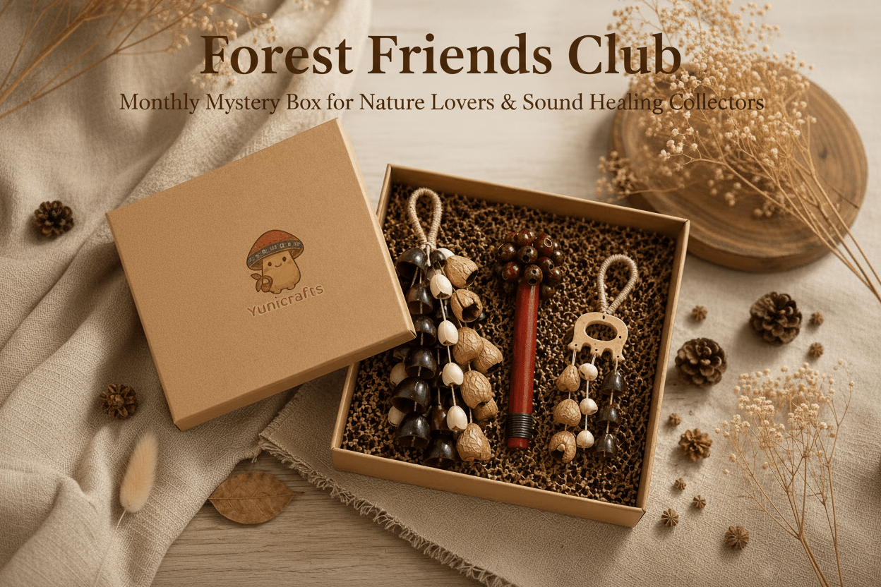 Forest Friends Club: Monatliche Mystery Box für Naturliebhaber und Klangheilungssammler – Yunicrafts