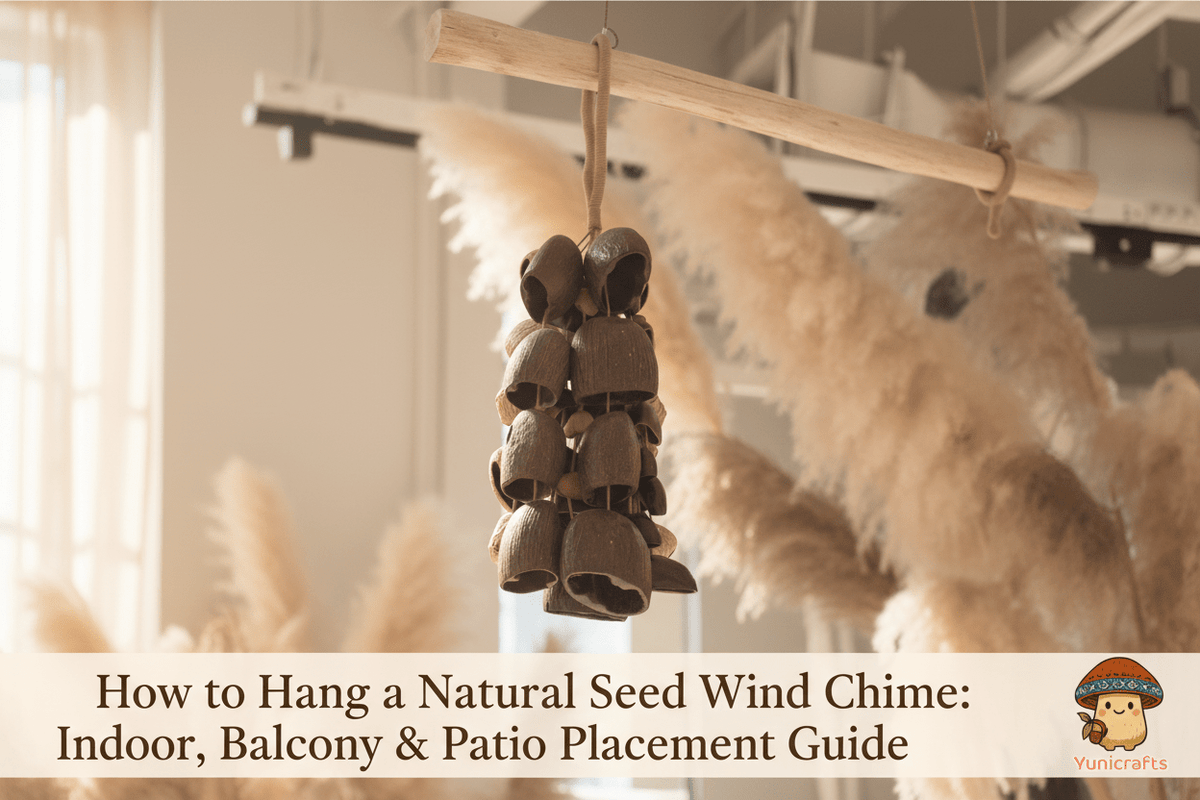 How to Hang a Natural Seed Wind Chime: Indoor, Balcony & Patio Placement Guide - Yunicrafts
