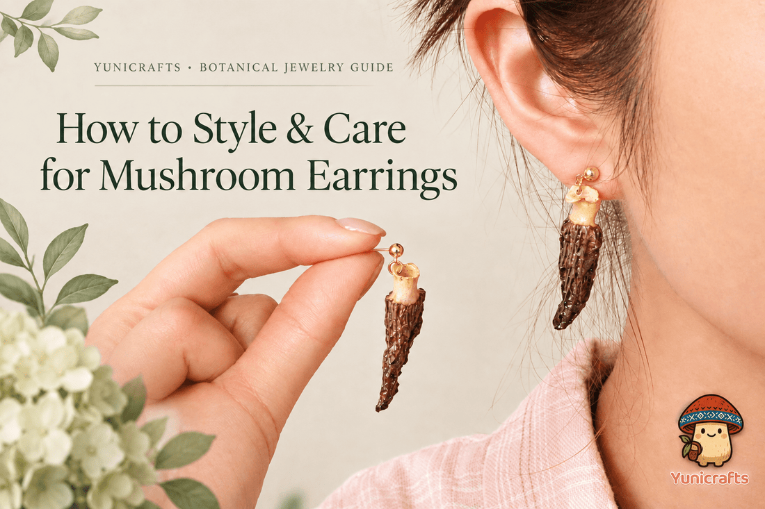 How to Style and Care for Mushroom Earrings: Everyday Outfit Ideas & Storage Tips - Yunicrafts