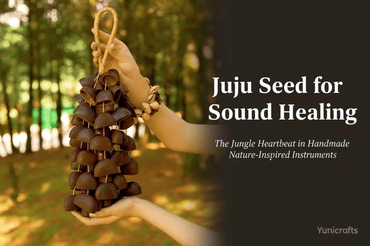 Juju Seed for Sound Healing: The Jungle Heartbeat in Handmade Nature-Inspired Instruments - Yunicrafts