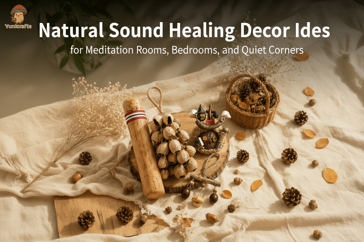 Natural Sound Healing Decor Ideas for Meditation Rooms, Bedrooms, and Quiet Corners - Yunicrafts