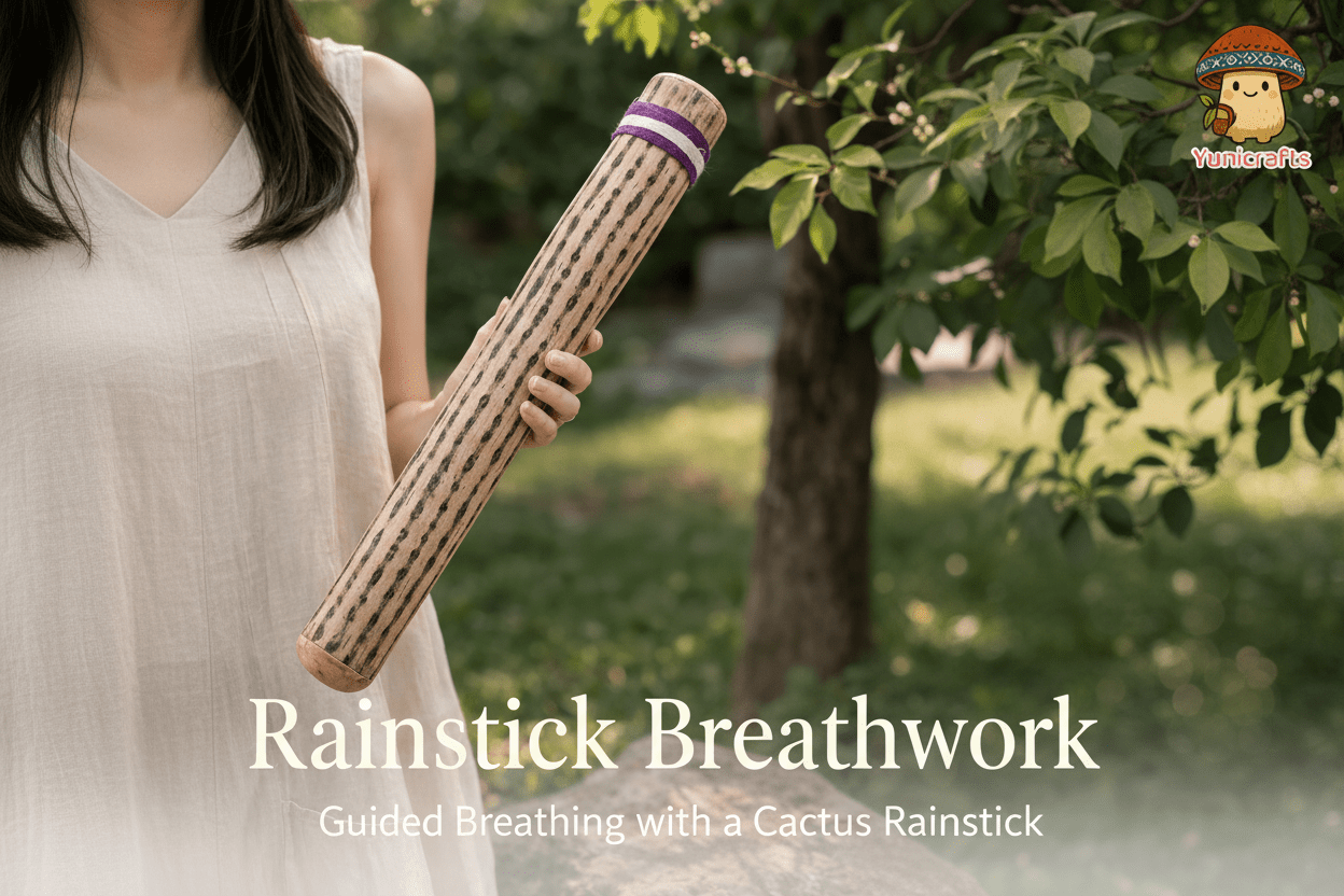 Rainstick Breathwork: Guided Breathing with a Cactus Rainstick - Yunicrafts