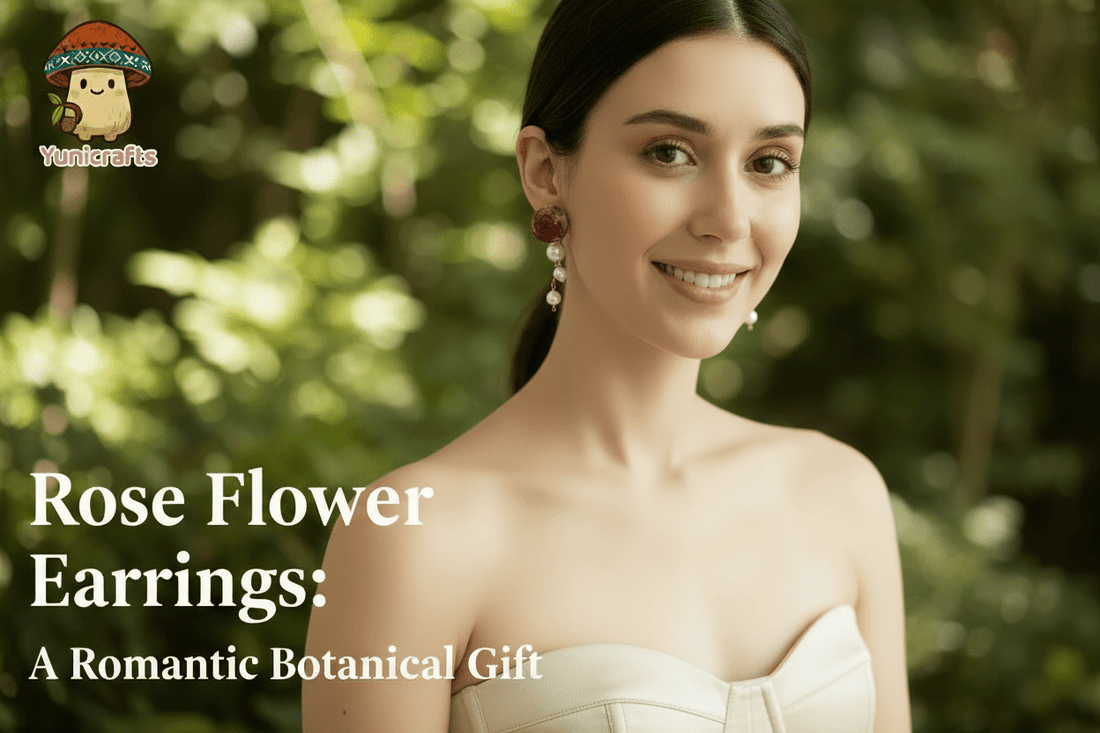 Rose Flower Earrings: A Romantic Botanical Gift That Goes Beyond Red Roses - Yunicrafts