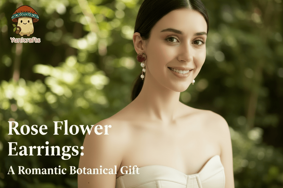 Rose Flower Earrings: A Romantic Botanical Gift That Goes Beyond Red Roses - Yunicrafts