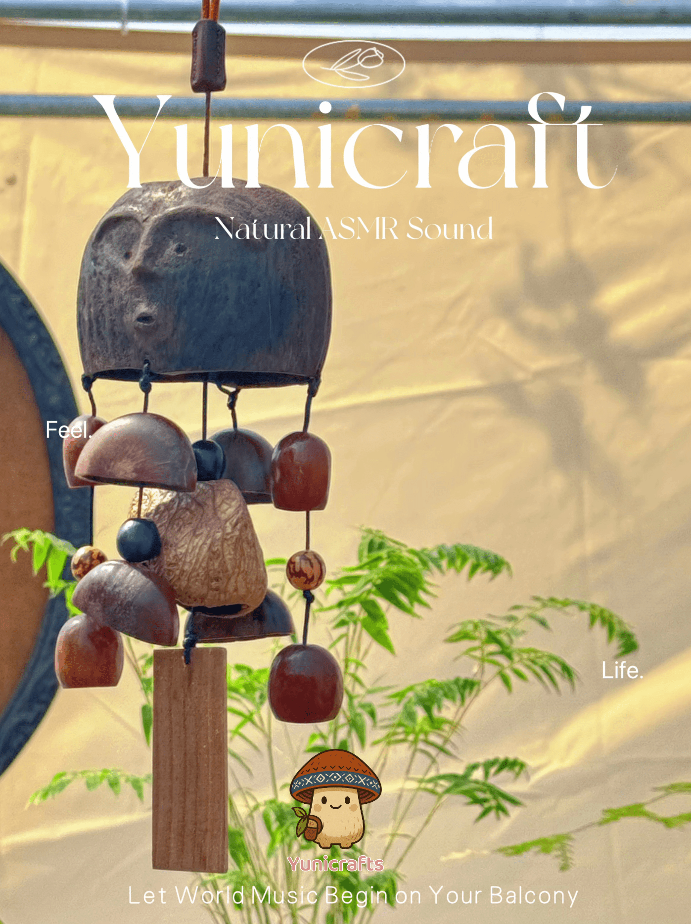 Seed Pod Wind Chimes: Natural ASMR Sound, White Noise & DIY Sound Healing - Yunicrafts