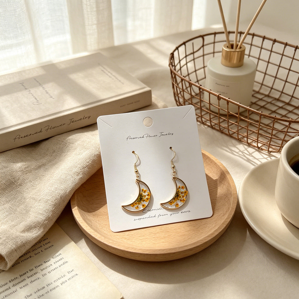 Floral Jewelry | EverPetal Pressed Flower Resin Earrings Collection