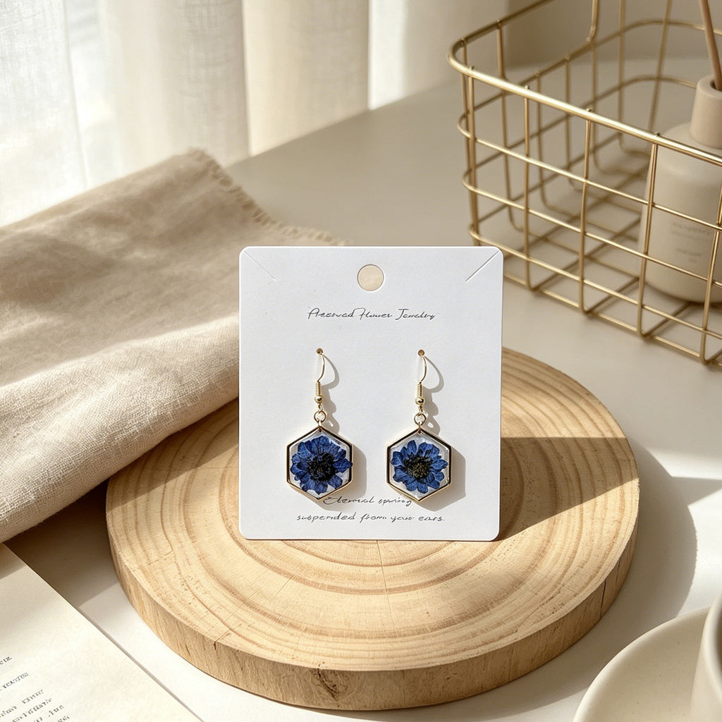 Floral Jewelry | EverPetal Pressed Flower Resin Earrings Collection