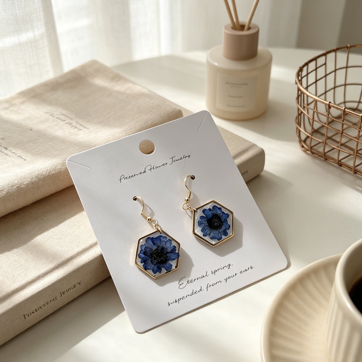 Floral Jewelry | EverPetal Pressed Flower Resin Earrings Collection