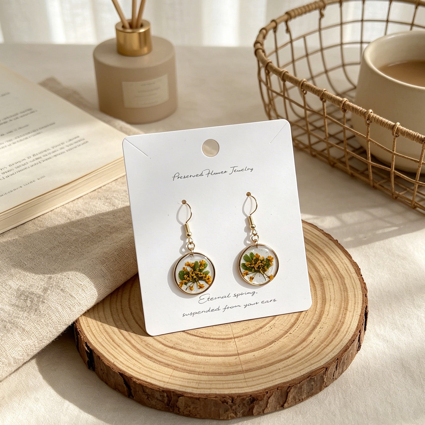 Floral Jewelry | EverPetal Pressed Flower Resin Earrings Collection
