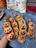 Hand-Painted Giant Entada Pod Ornament – World’s Largest Bean Wall Decor