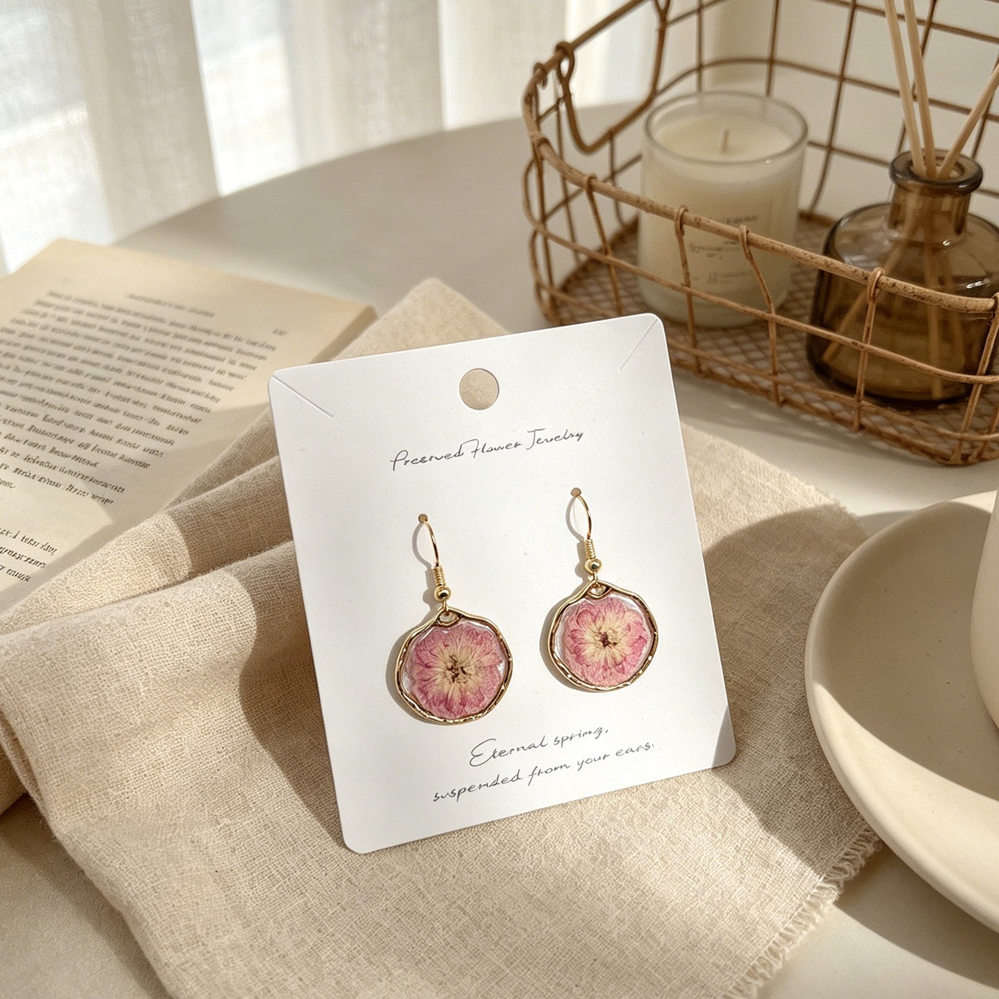 Floral Jewelry | EverPetal Pressed Flower Resin Earrings Collection