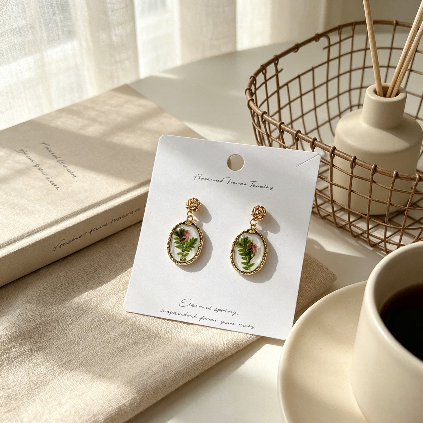 Floral Jewelry | EverPetal Pressed Flower Resin Earrings Collection