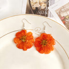 Orange & Yellow Daisy Resin Earrings | Handmade Floral Jewelry