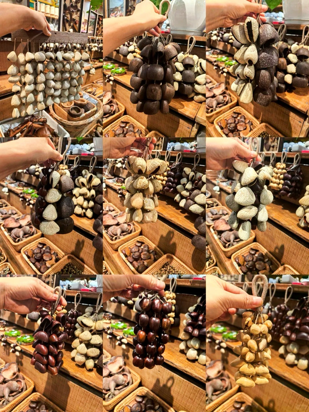 Handmade Entada, Cardamom & Oleander Seed Shell Wind Chime Hand Bell