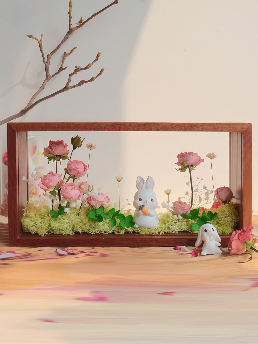 "Mi Rosa Única" - El Principito y Arte de Caja de Sombras con Flores Preservadas Reales