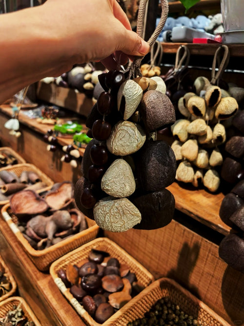 Handmade Salin Water Bellwood Shell Shaker with Rope Handle– Pure or Mixed