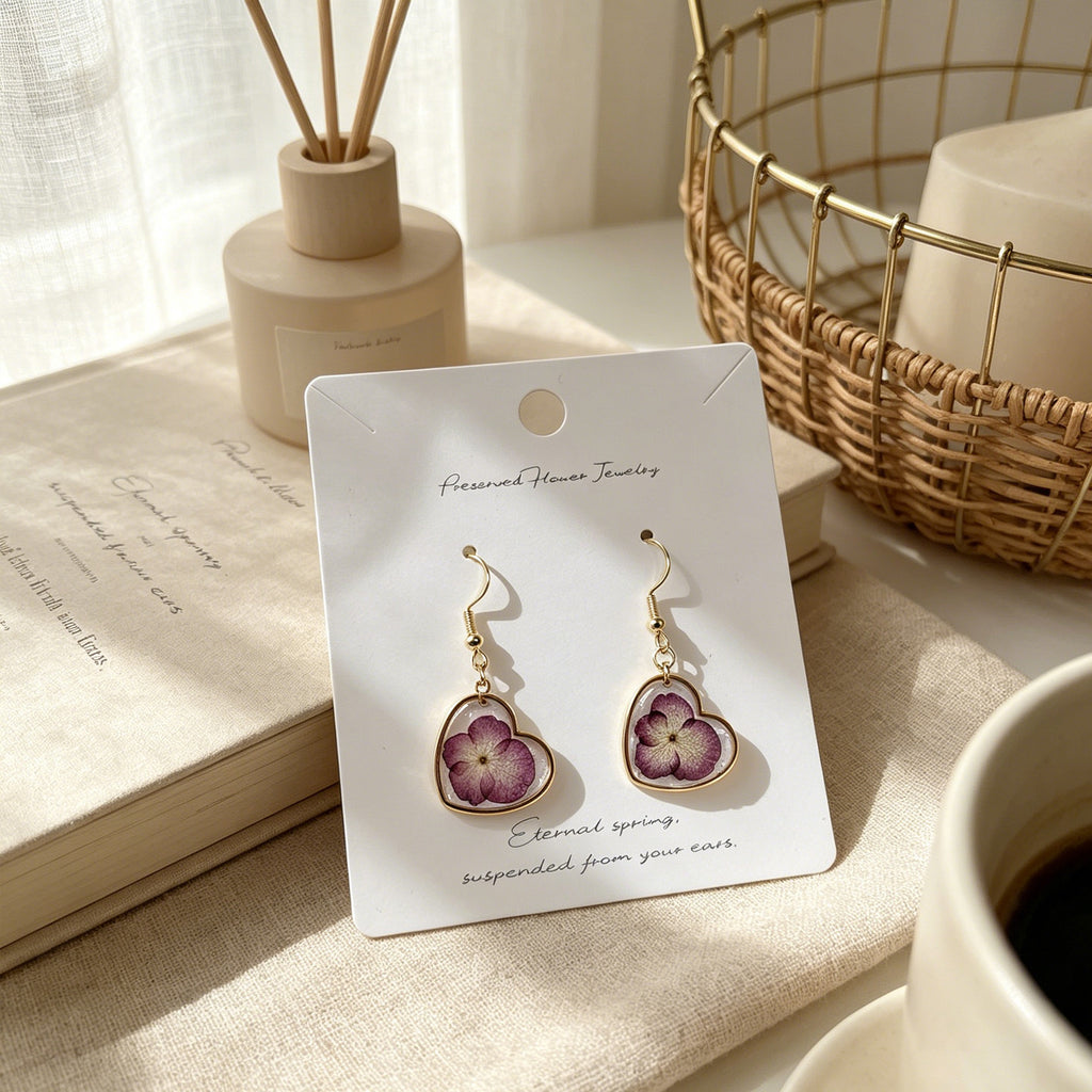 Floral Jewelry | EverPetal Pressed Flower Resin Earrings Collection