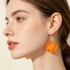 Carrot Slice Resin Earrings | Handmade Vegetable Jewelry