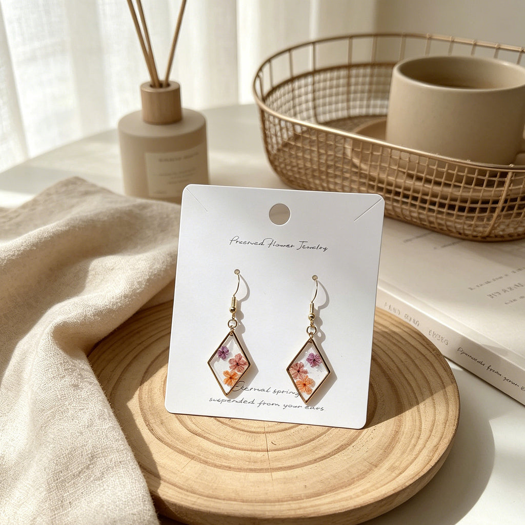 Floral Jewelry | EverPetal Pressed Flower Resin Earrings Collection