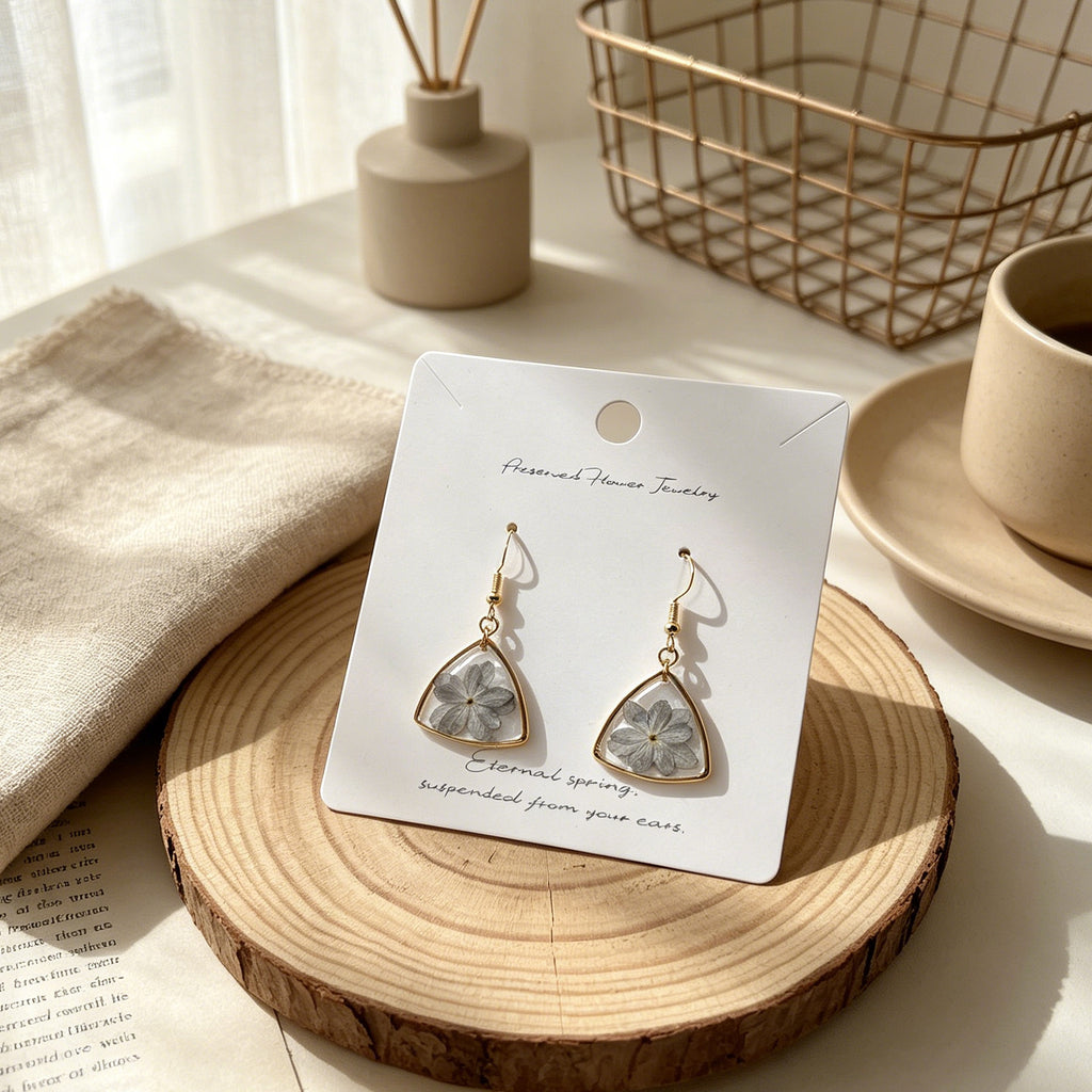 Floral Jewelry | EverPetal Pressed Flower Resin Earrings Collection