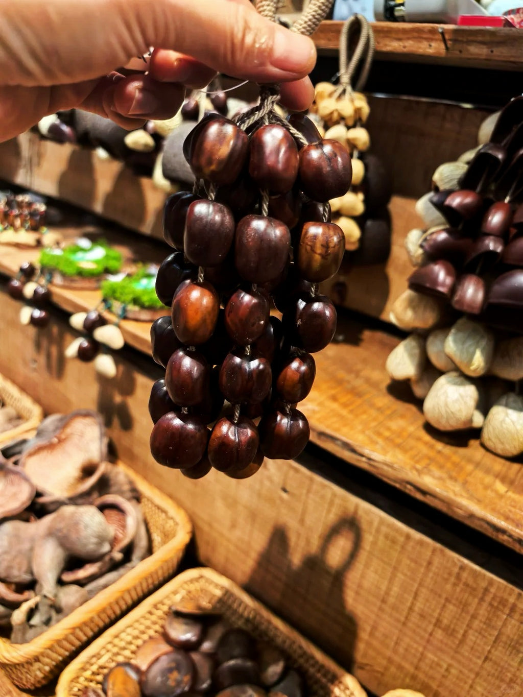 Handmade Entada, Cardamom & Oleander Seed Shell Wind Chime Hand Bell