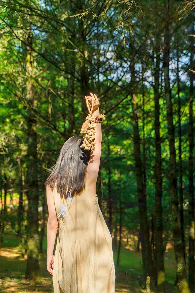 Handmade Chacha Oleander Seed Rope Hand Bell – Natural Rainforest Sound Decor