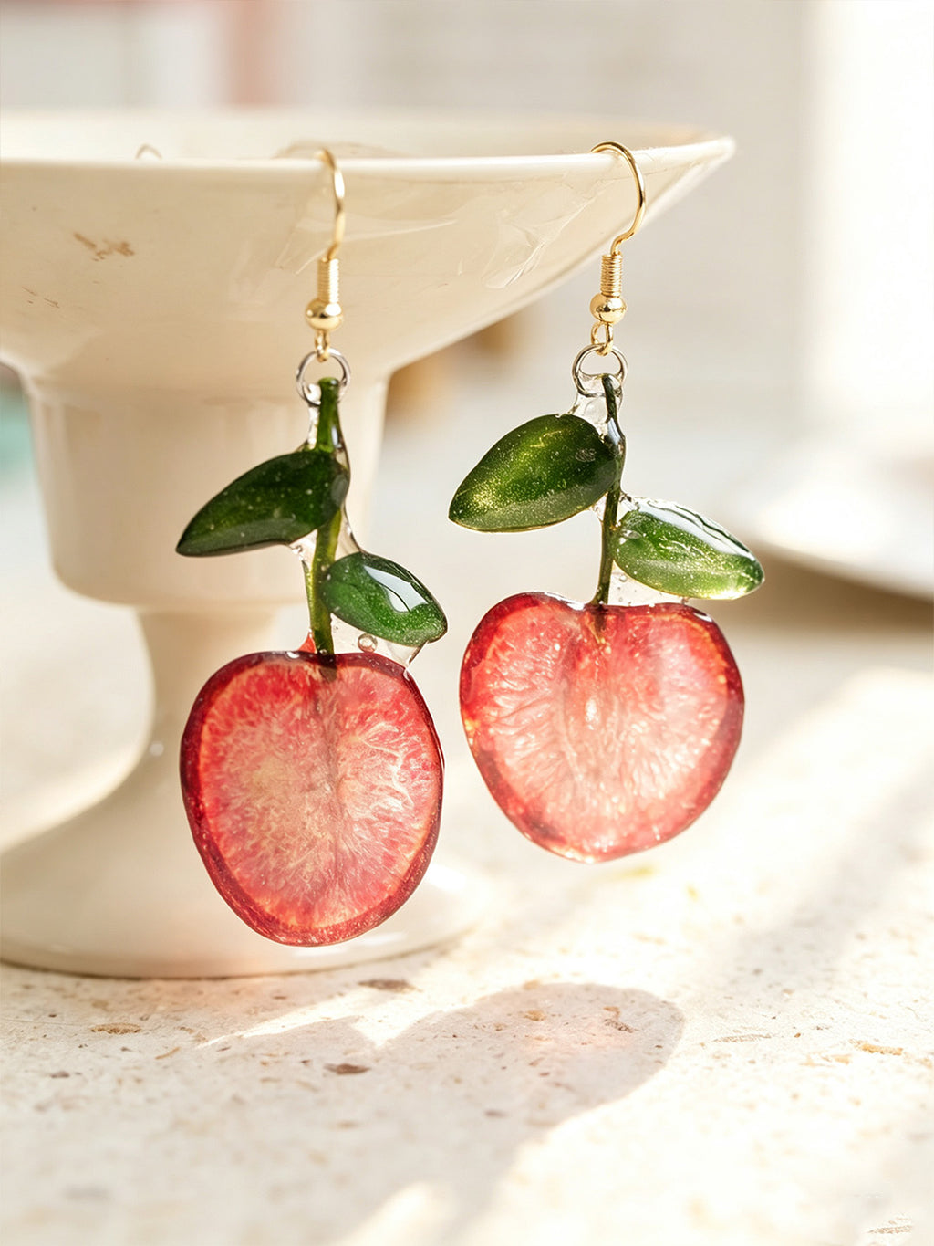 Drop Earrings | Fruit Slice Botanical Resin Jewelry