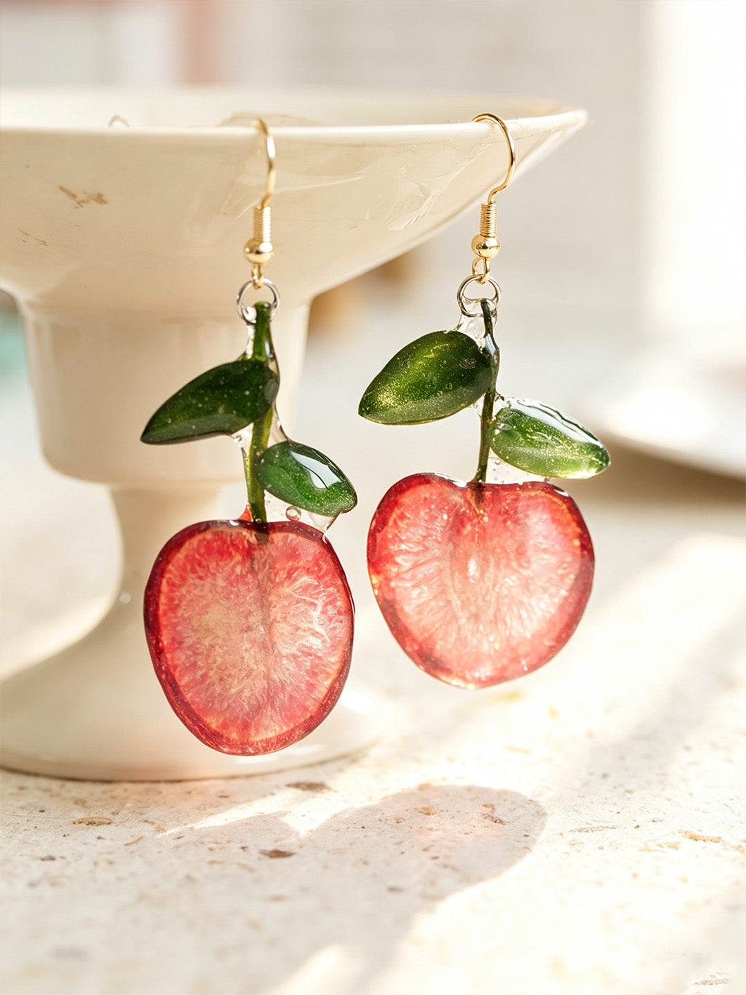 Drop Earrings | Fruit Slice Botanical Resin Jewelry