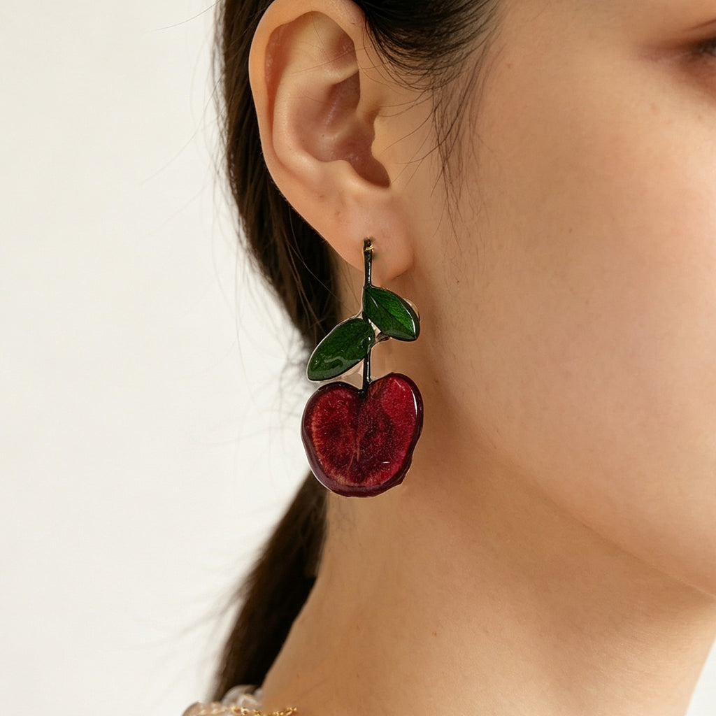 Drop Earrings | Fruit Slice Botanical Resin Jewelry