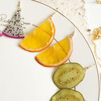 Drop Earrings | Fruit Slice Botanical Resin Jewelry