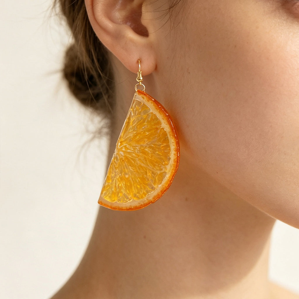 Drop Earrings | Fruit Slice Botanical Resin Jewelry