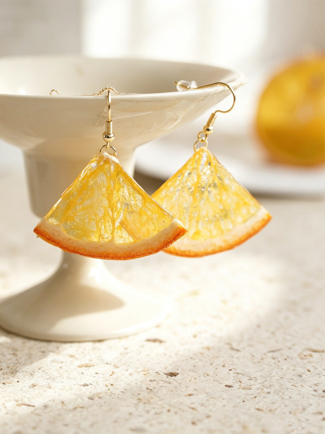 Drop Earrings | Fruit Slice Botanical Resin Jewelry