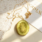 Pendant Necklace | Fruit Slice Botanical Resin Jewelry
