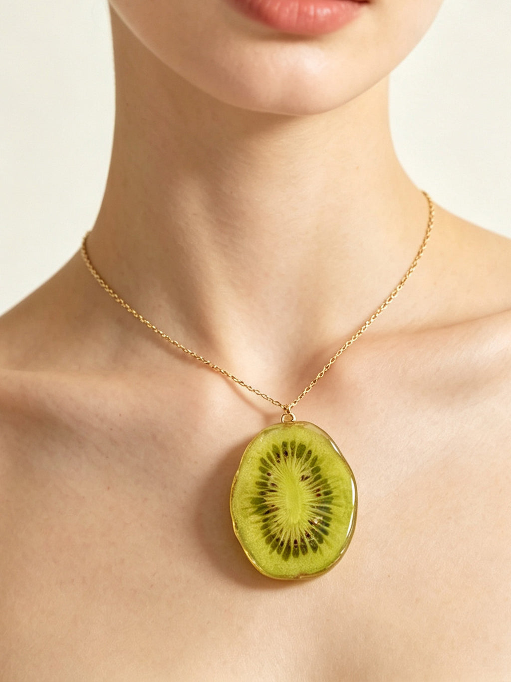 Pendant Necklace | Fruit Slice Botanical Resin Jewelry