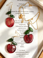 Pendant Necklace | Fruit Slice Botanical Resin Jewelry