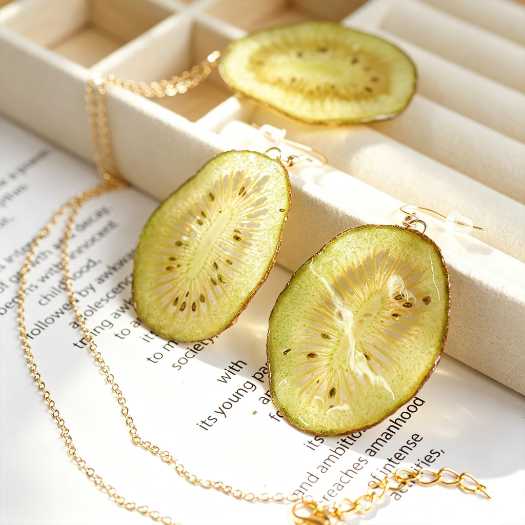 Drop Earrings | Fruit Slice Botanical Resin Jewelry