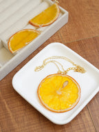 Necklace & Earring Set | Fruit Slice Botanical Resin Jewelry