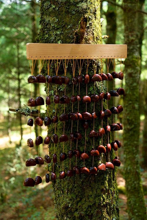 Handmade Juju Duckvine Seed Shell Bar Wind Chime – Natural Rainforest Sound