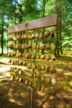 Handmade Panji Black Fruit Seed Shell Bar Wind Chime – Rainforest Sound Decor