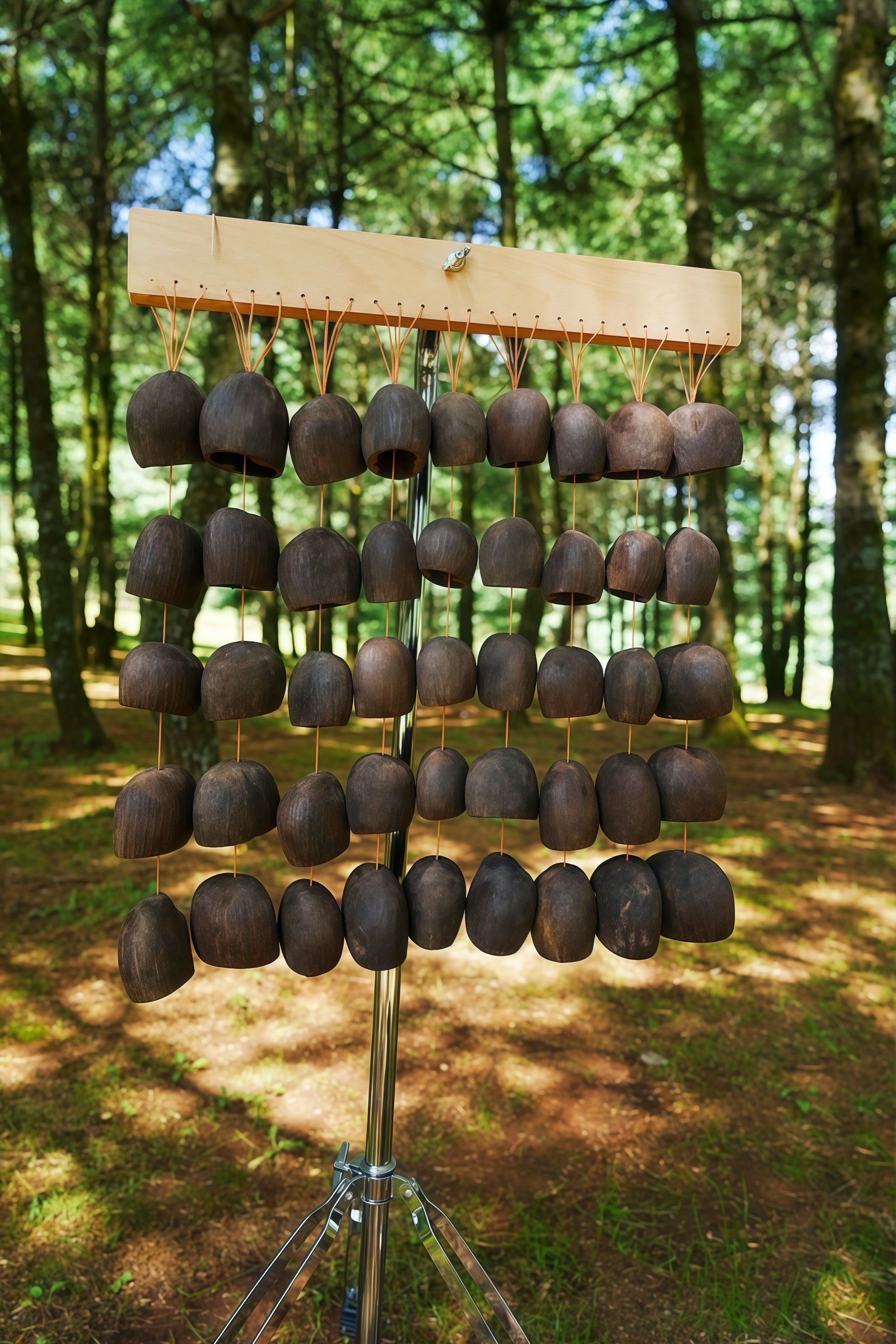 Handmade Salin Water Bellwood Seed Shell Bar Chime – Rainforest Decor