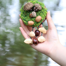 "Acorn Family" Moss Forest Fridge Magnet - Yunicrafts