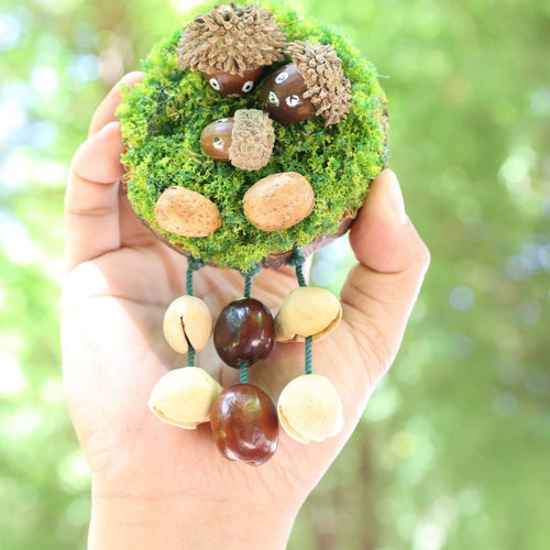 "Acorn Family" Moss Forest Fridge Magnet - Yunicrafts