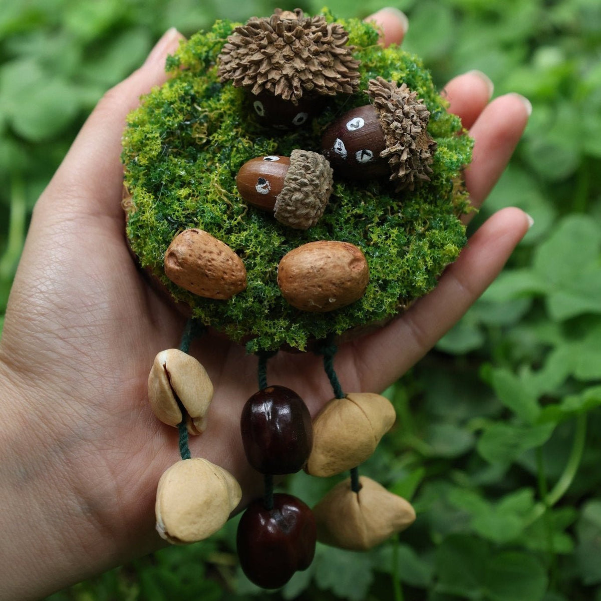 "Acorn Family" Moss Forest Fridge Magnet - Yunicrafts
