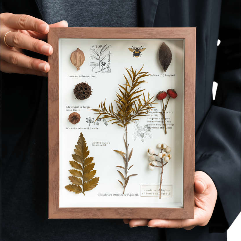 "The Botanist’s Journal" - Real Pressed Flower & Foliage Art Frames (4 Themes) - Yunicrafts