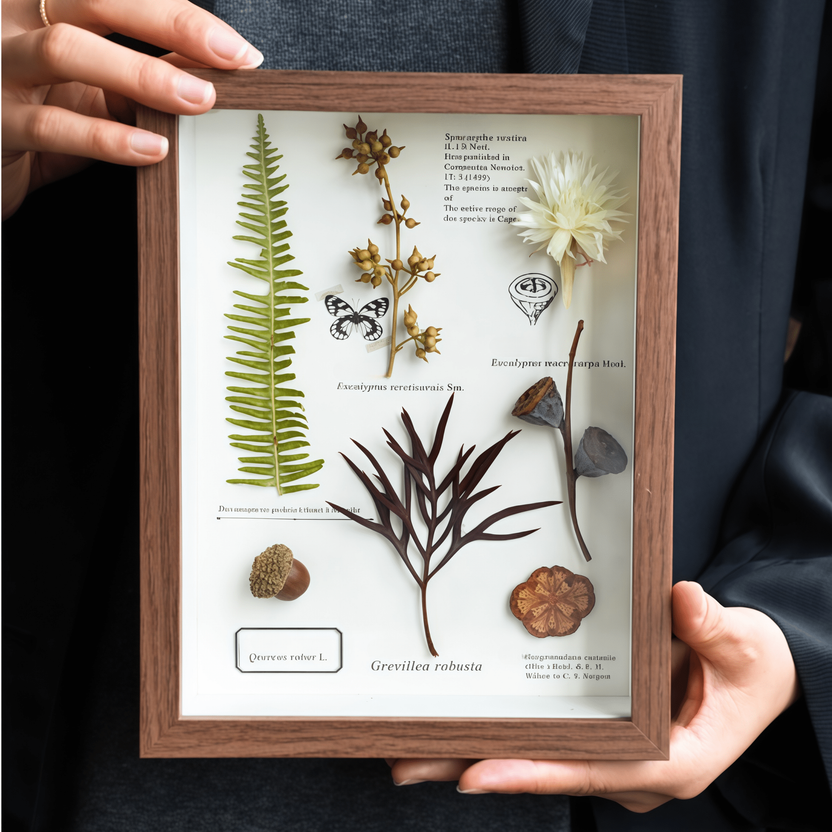 "The Botanist’s Journal" - Real Pressed Flower & Foliage Art Frames (4 Themes) - Yunicrafts
